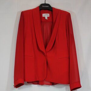 Joseph gorgeous  Blazer  Suit Jacket red long sleeve one button woman  size 10